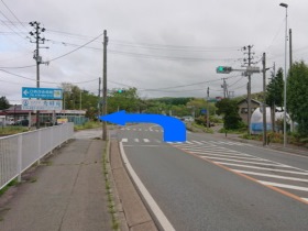 渋民駅入口の信号機の画像