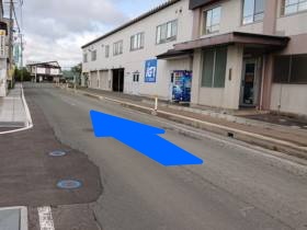 好摩駅西口から孝観堂整体院までの道案内(直線)の画像